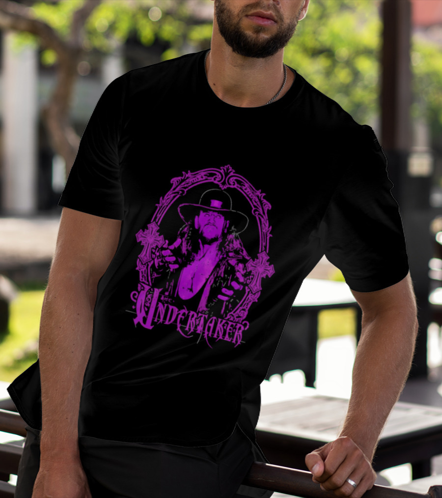 The Deadman Rising Undertaker WWE Mirror Frame T-Shirt