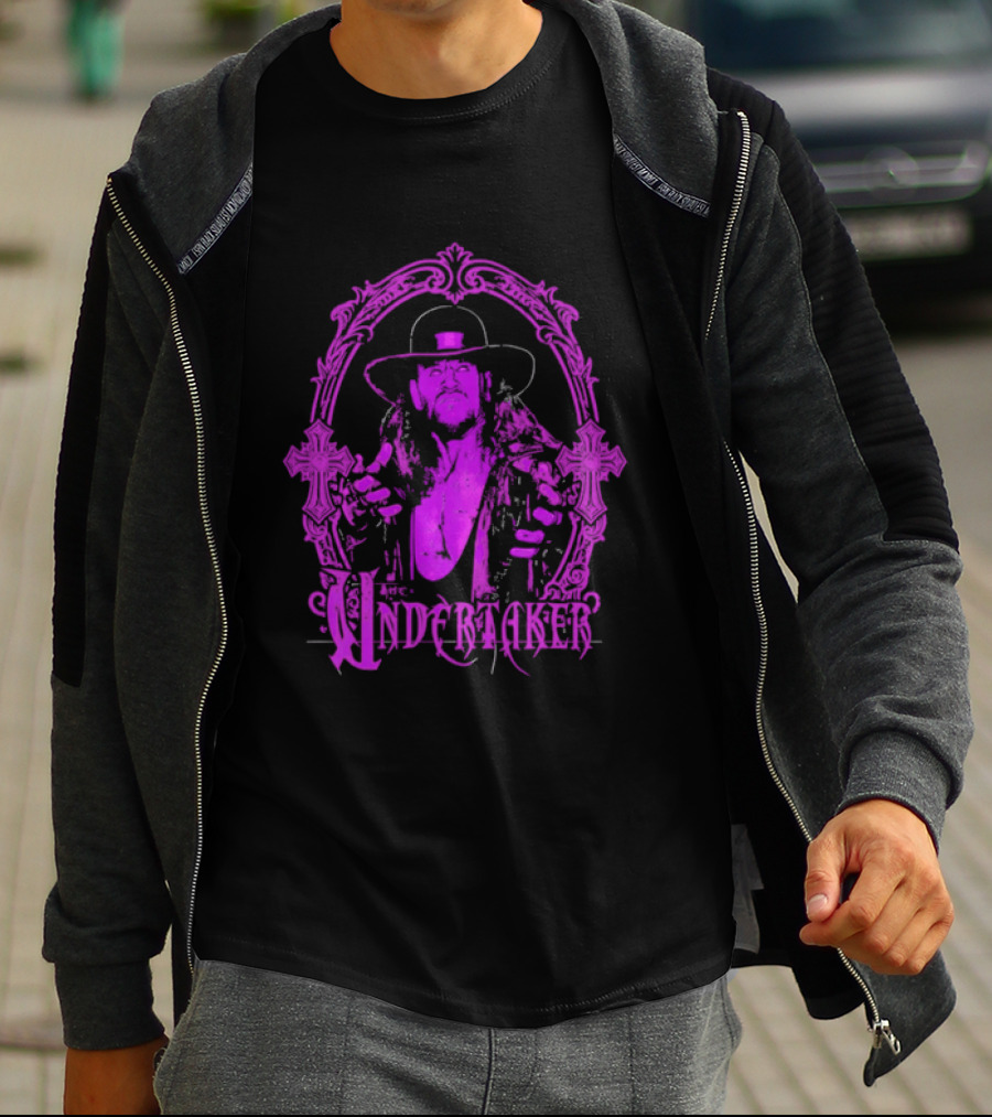 The Deadman Rising Undertaker WWE Mirror Frame T-Shirt