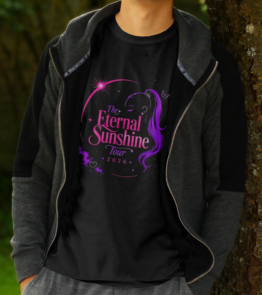 The Eternal Sunshine Tour 2026 Ariana Grande Purple Neon T-Shirt