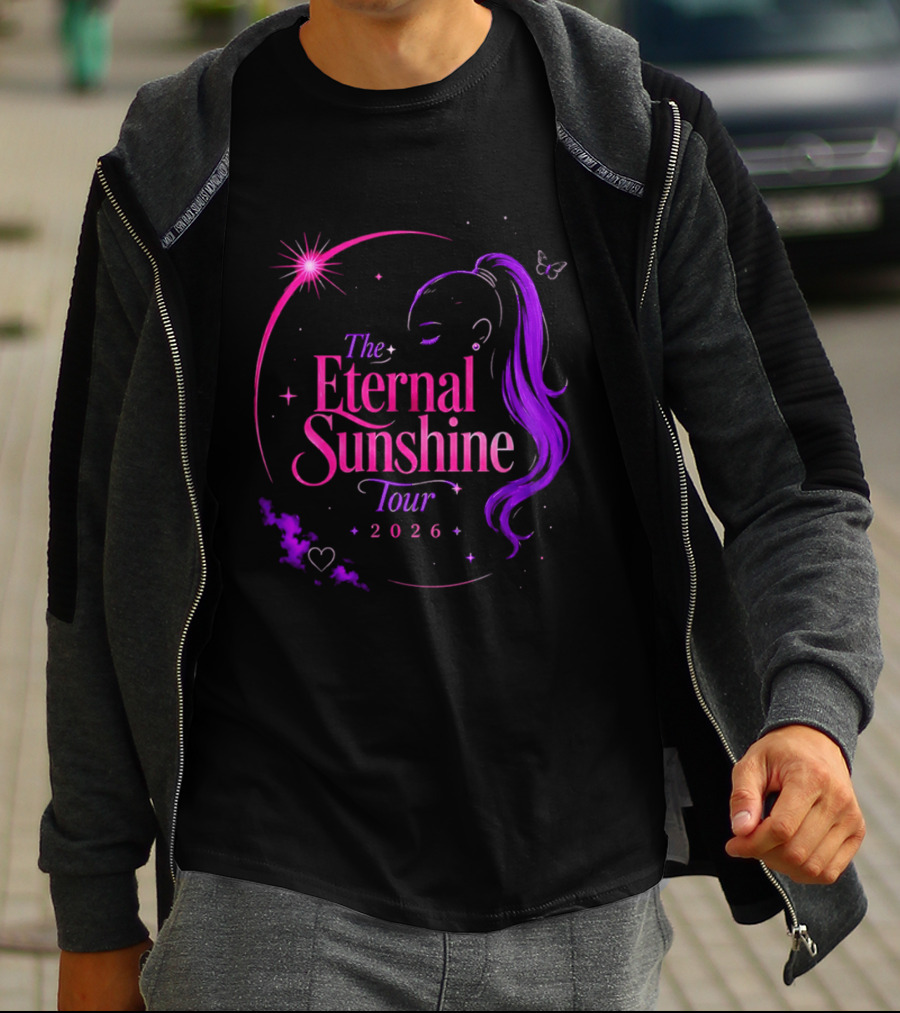 The Eternal Sunshine Tour 2026 Ariana Grande Purple Neon T-Shirt