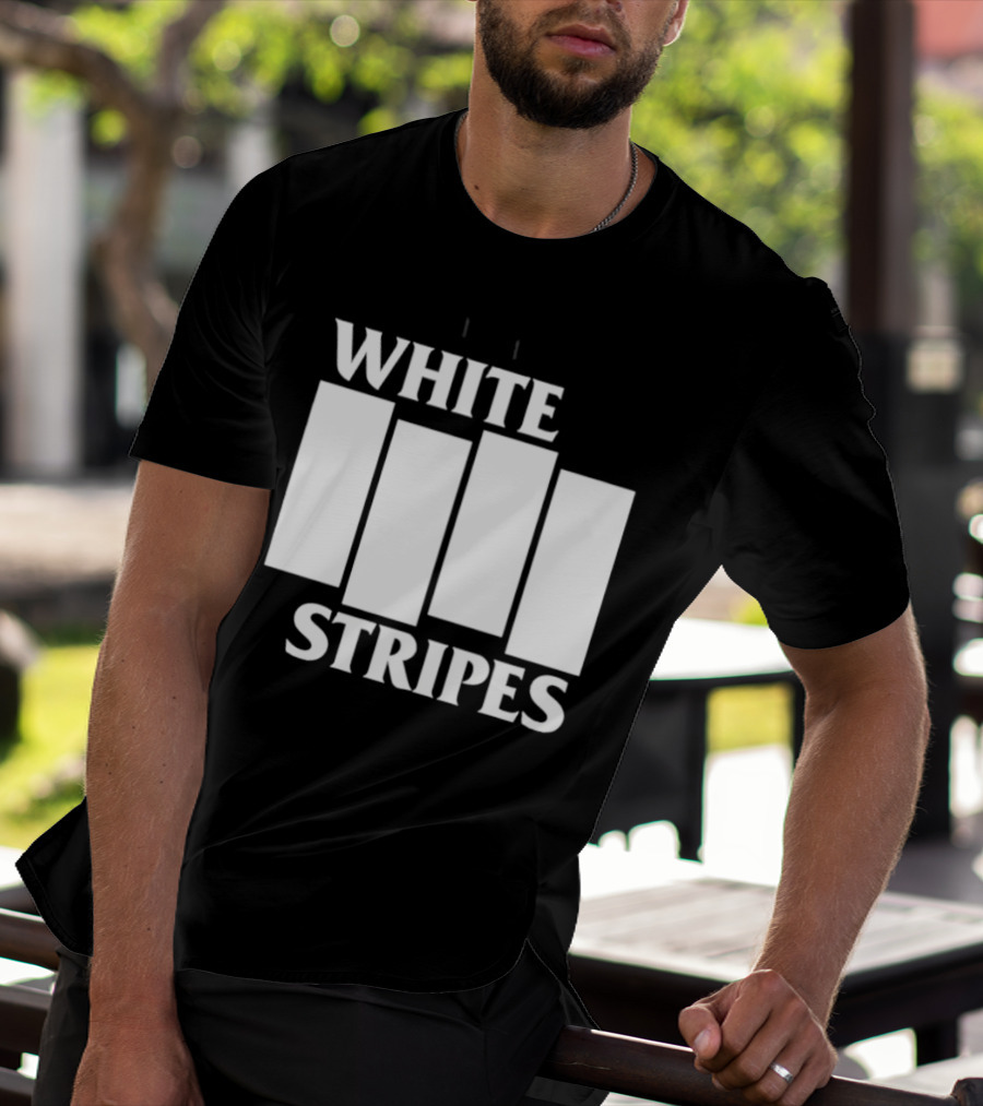 The White Stripes Band Name With Iconic Bar T-Shirt