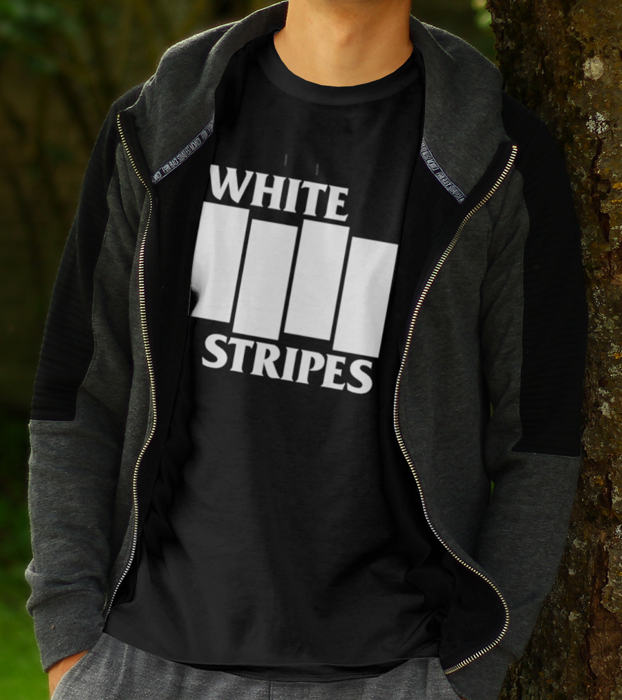 The White Stripes Band Name With Iconic Bar T-Shirt