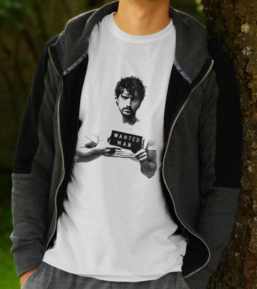 Boone Wanted Man Tour Shot 2026 Bold Typography Black And White T-Shirt