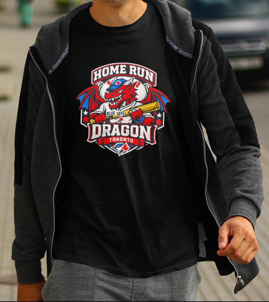 Toronto Blue Jays Home Run Dragon Toronto Royal Blue T-Shirt