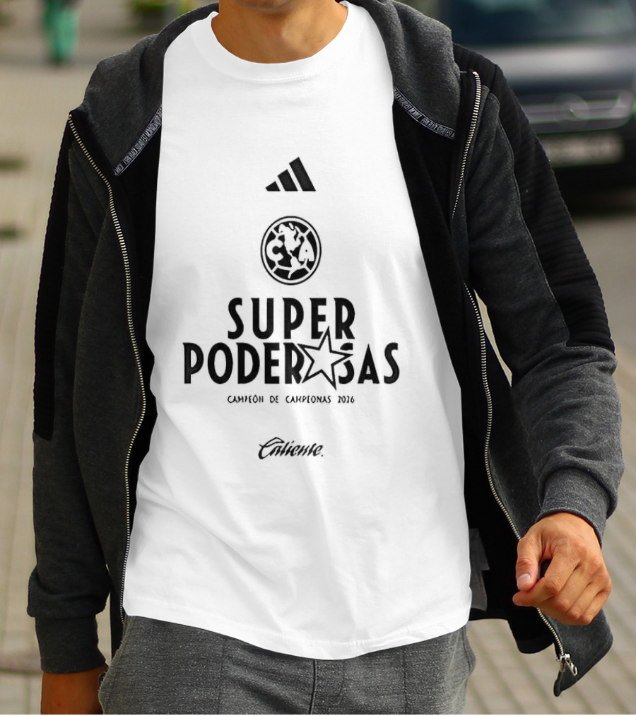 Adidas Club América Femenil Super Poderosas Campeón De Campeonas 2026 T-Shirt