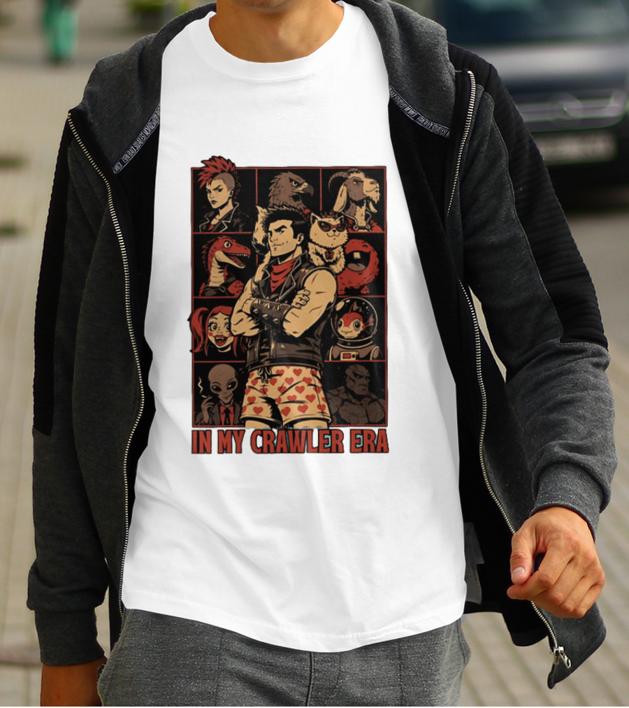 In My Crawler Era Retro Punk Characters And Animals T-Shirt