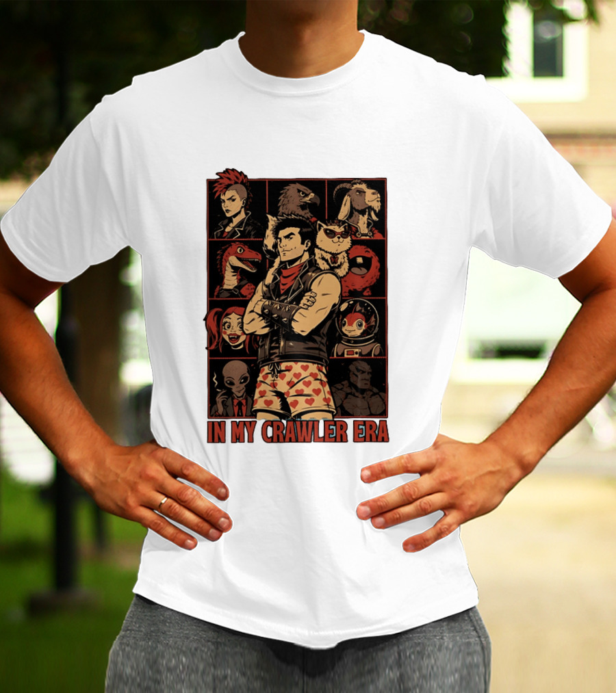 In My Crawler Era Retro Punk Characters And Animals T-Shirt