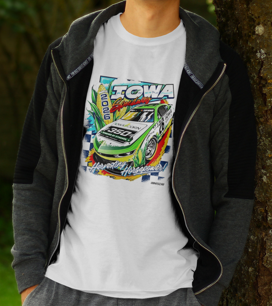 Iowa Speedway Harvesting Horsepower 2026 Iowa Corn 350 NASCAR T-Shirt