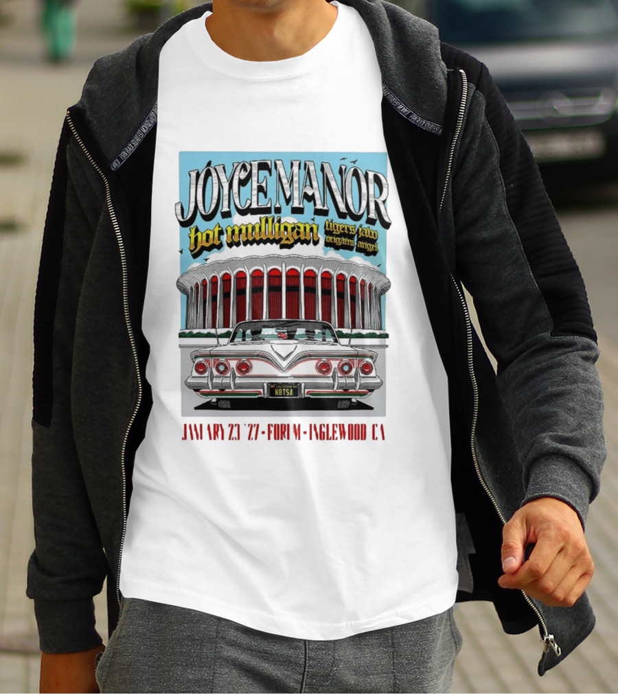 Joyce Manor Hot Mulligan Tigers Jaw Origami Angel Inglewood CA Jan 23 2027 Concert Event T-Shirt