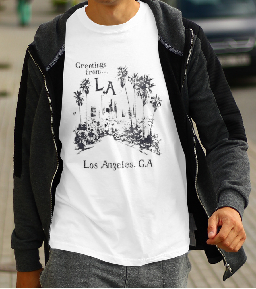 Greetings From LA City Los Angeles CA Palm Tree Scenery T-Shirt