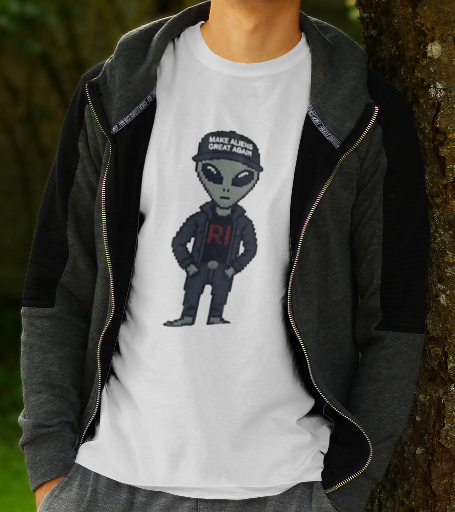 Make Aliens Great Again RI Pixel T-Shirt