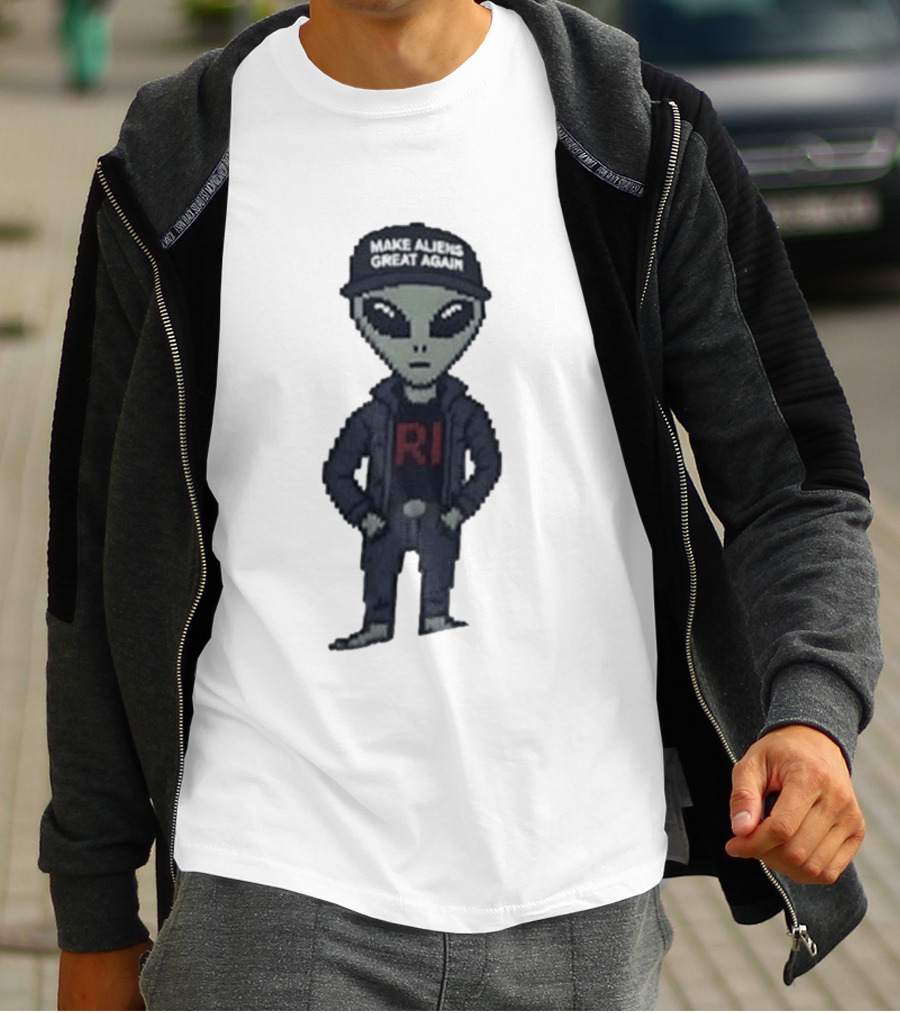 Make Aliens Great Again RI Pixel T-Shirt