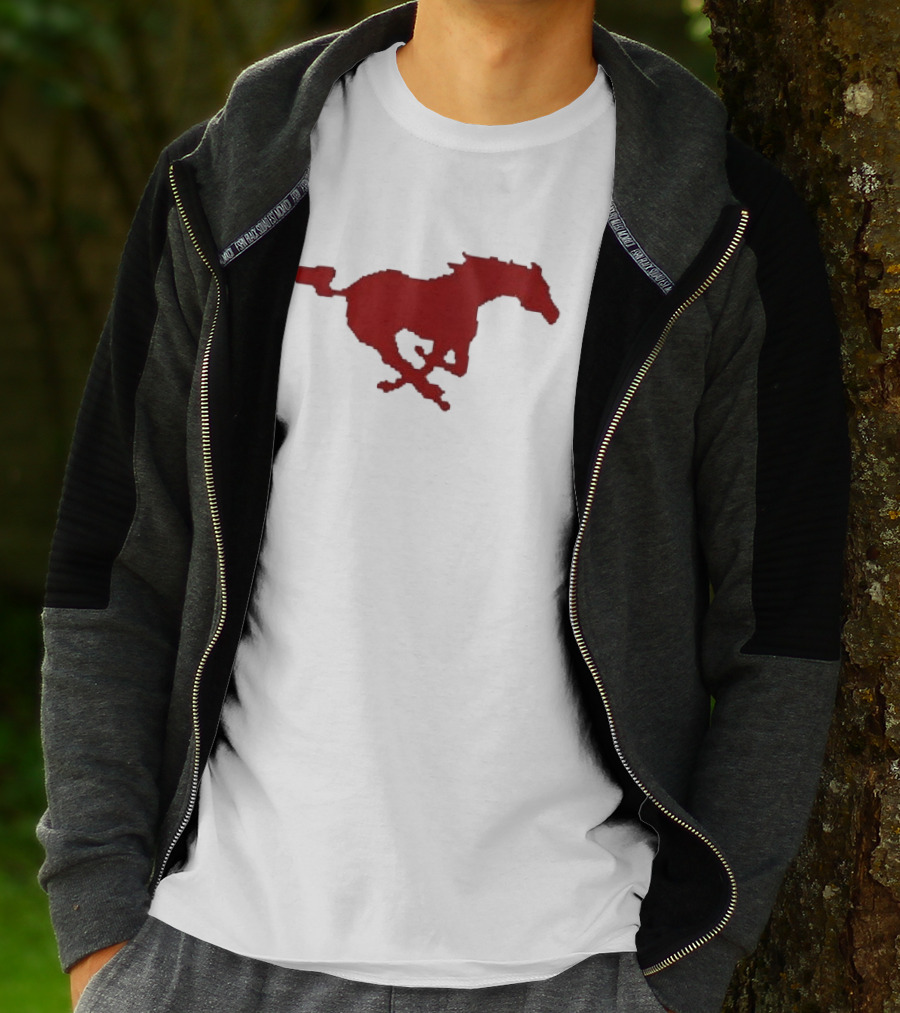 Mustang Red Galloping Horse T-Shirt