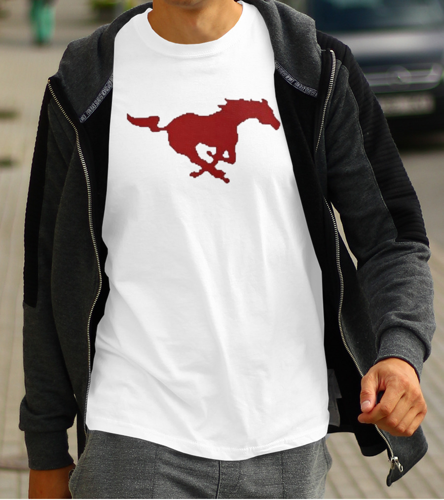 Mustang Red Galloping Horse T-Shirt