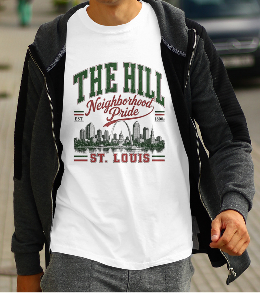 The Hill Neighborhood Pride Est 1894 St. Louis Skyline Heritage T-Shirt