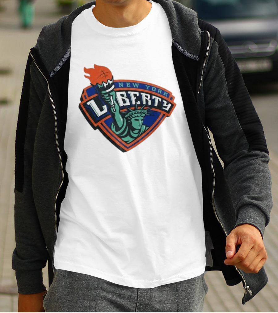 New York Liberty Leonie Fiebich Barclays Center Basketball Team T-Shirt