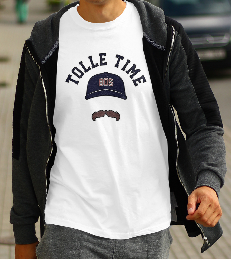 Tolle Time BOS Mustache Cap Icon Boston Red Sox Baseball 2026 T-Shirt