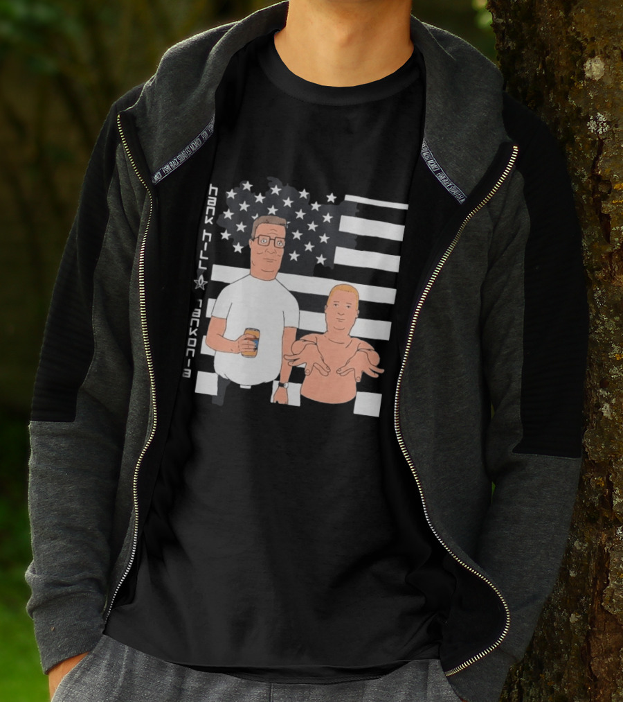 Hank Hill Hankonia American Flag Stars Stripes Characters T-Shirt