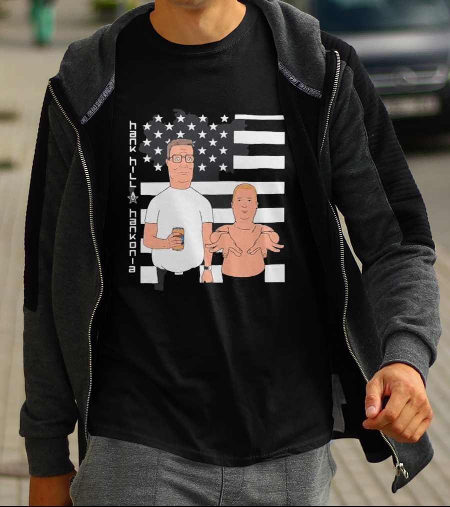 Hank Hill Hankonia American Flag Stars Stripes Characters T-Shirt
