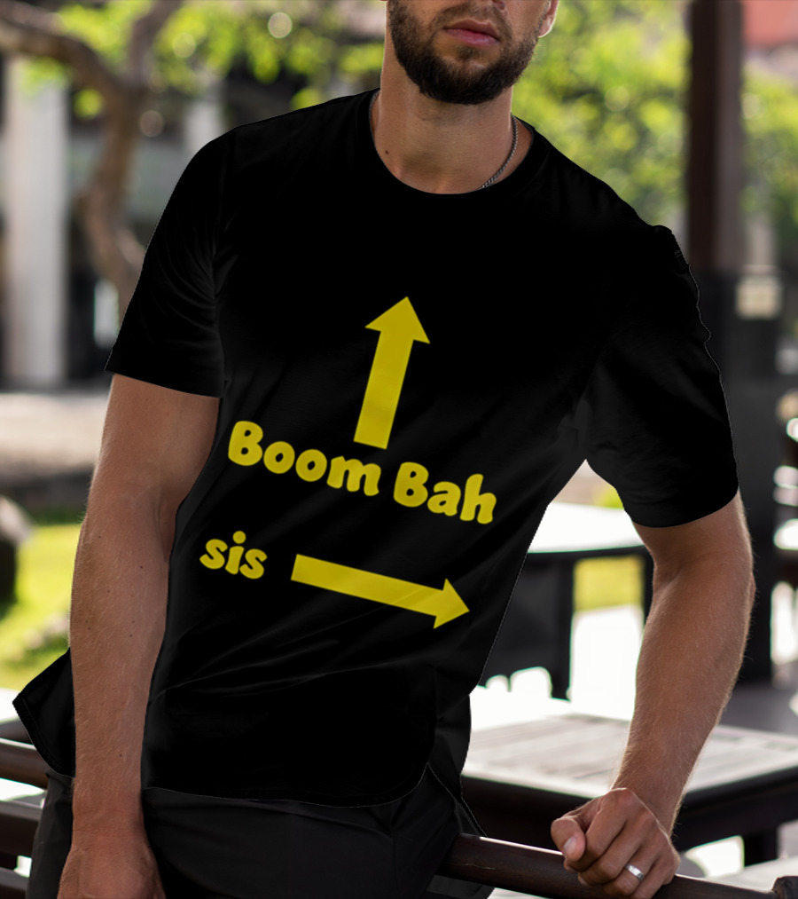 Boom Bah Sis Yellow Arrows Up And Side T-Shirt
