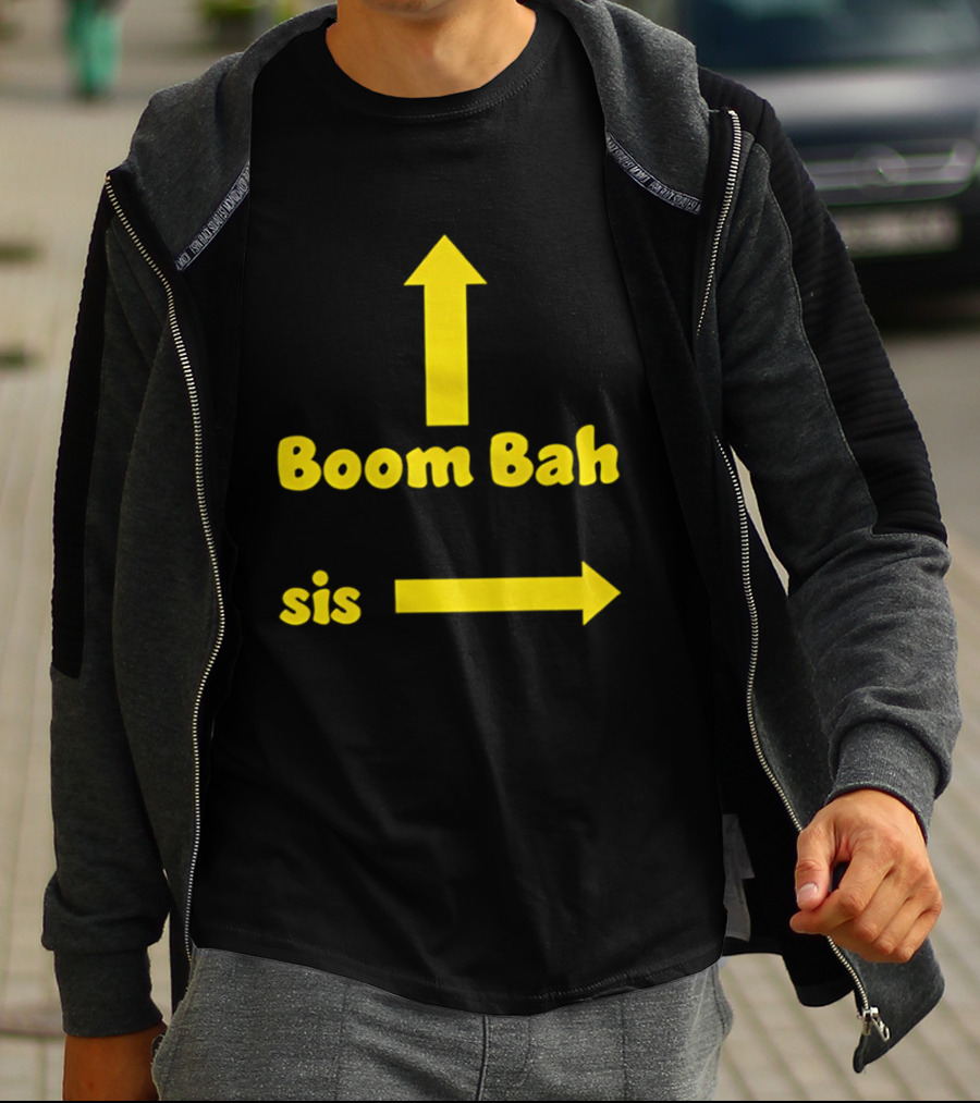 Boom Bah Sis Yellow Arrows Up And Side T-Shirt