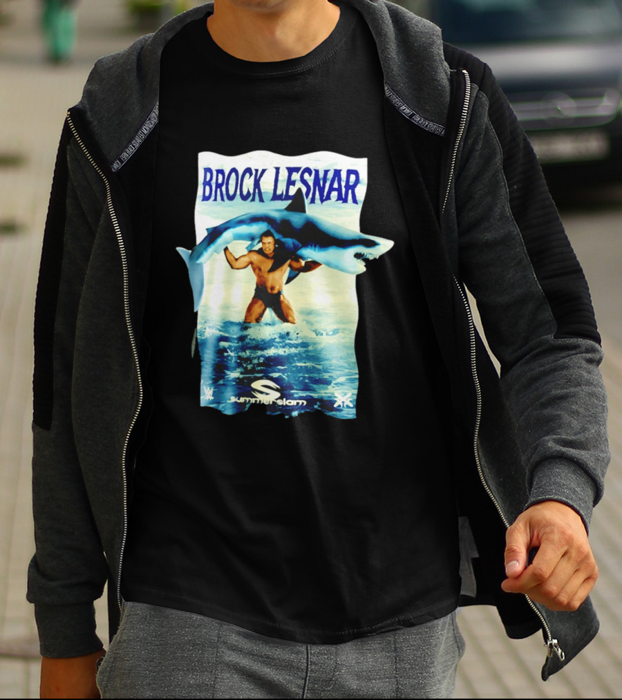 Brock Lesnar SummerSlam 2003 Shark WWE Wrestling Event T-Shirt