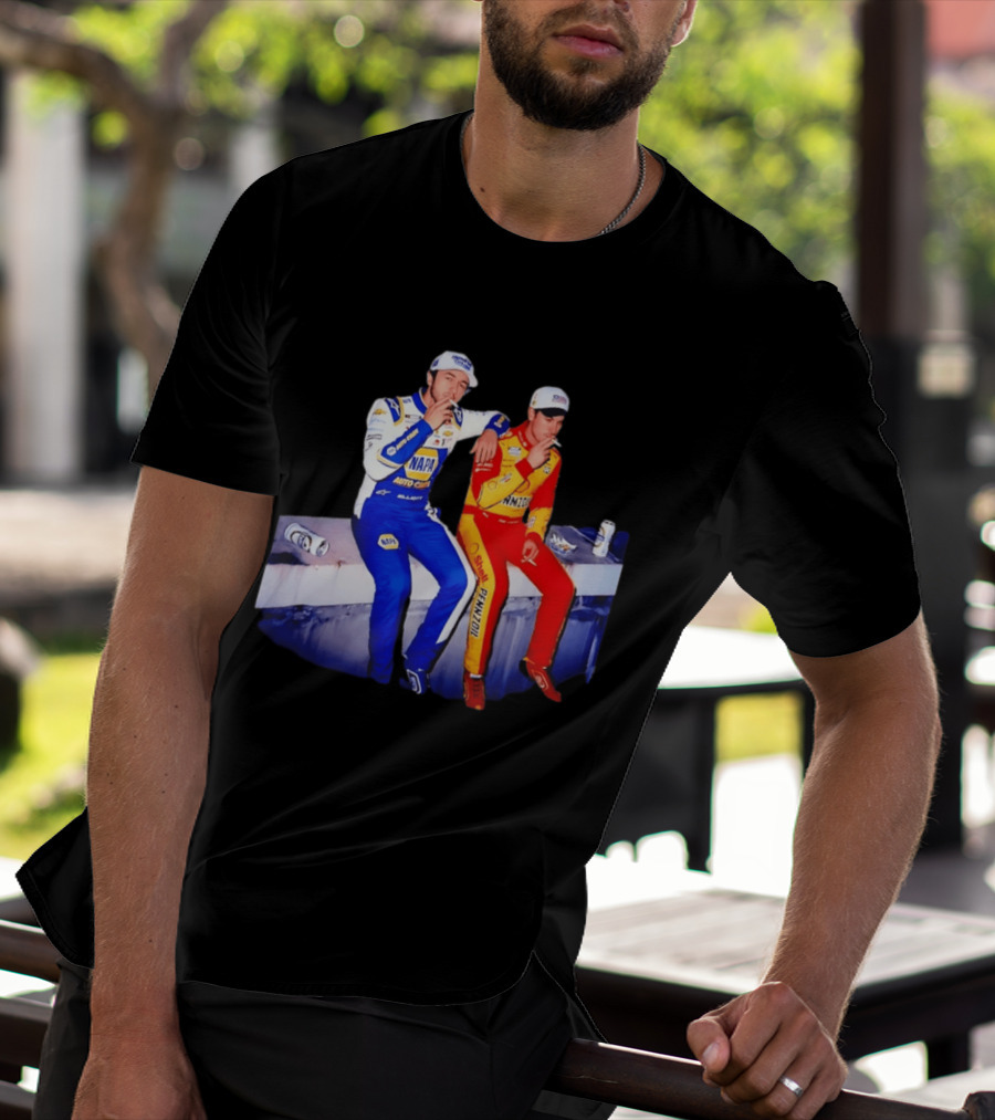 Chase Elliott Joey Logano Smoking NAPA Shell Pennzoil Hendrick Carscom T-Shirt