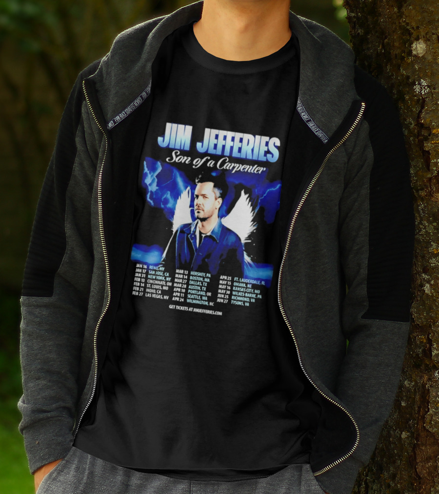Jim Jefferies Son Of A Carpenter Tour 2026 Dates And Locations T-Shirt