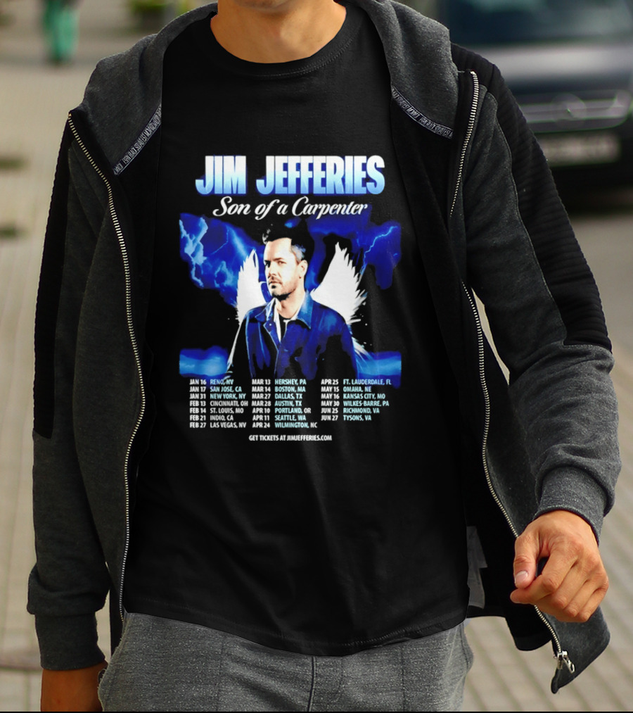 Jim Jefferies Son Of A Carpenter Tour 2026 Dates And Locations T-Shirt