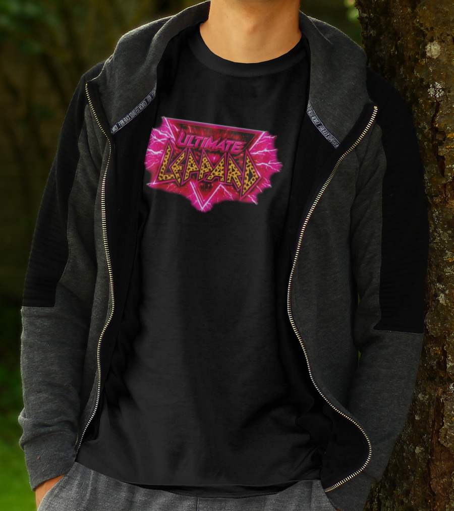 Def Leppard Ultimate Leppard Pink Lightning Leopard Print T-Shirt
