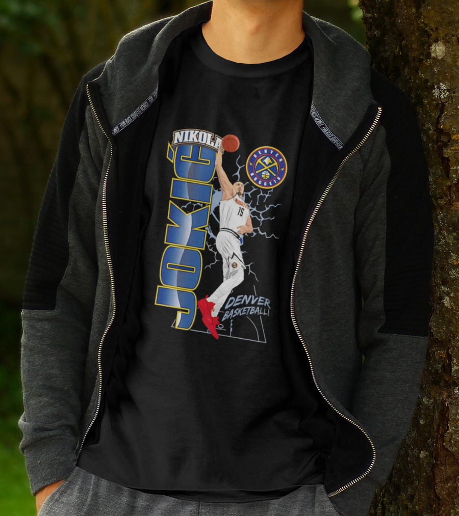 Denver Nuggets Nikola Jokić Basketball Dunk T-Shirt