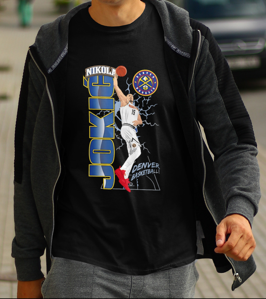 Denver Nuggets Nikola Jokić Basketball Dunk T-Shirt
