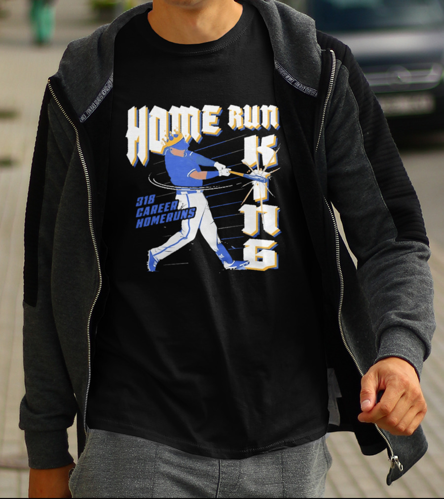 Kansas City Royals Home Run King 318 Career Homeruns Player With Crown T-Shirt