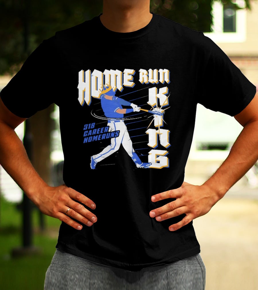 Kansas City Royals Home Run King 318 Career Homeruns Player With Crown T-Shirt
