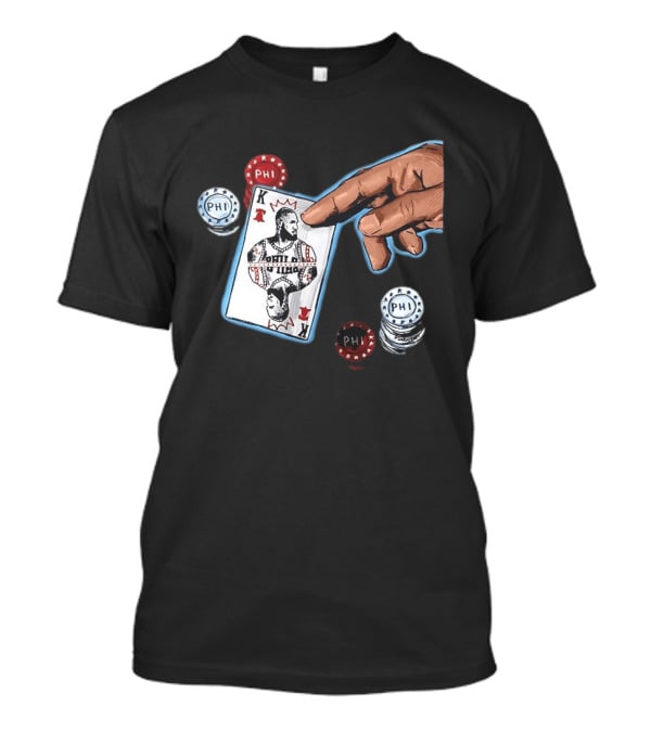 Philadelphia 76ers LeBron James King Playing Card Poker Chip NBA PHI T-Shirt