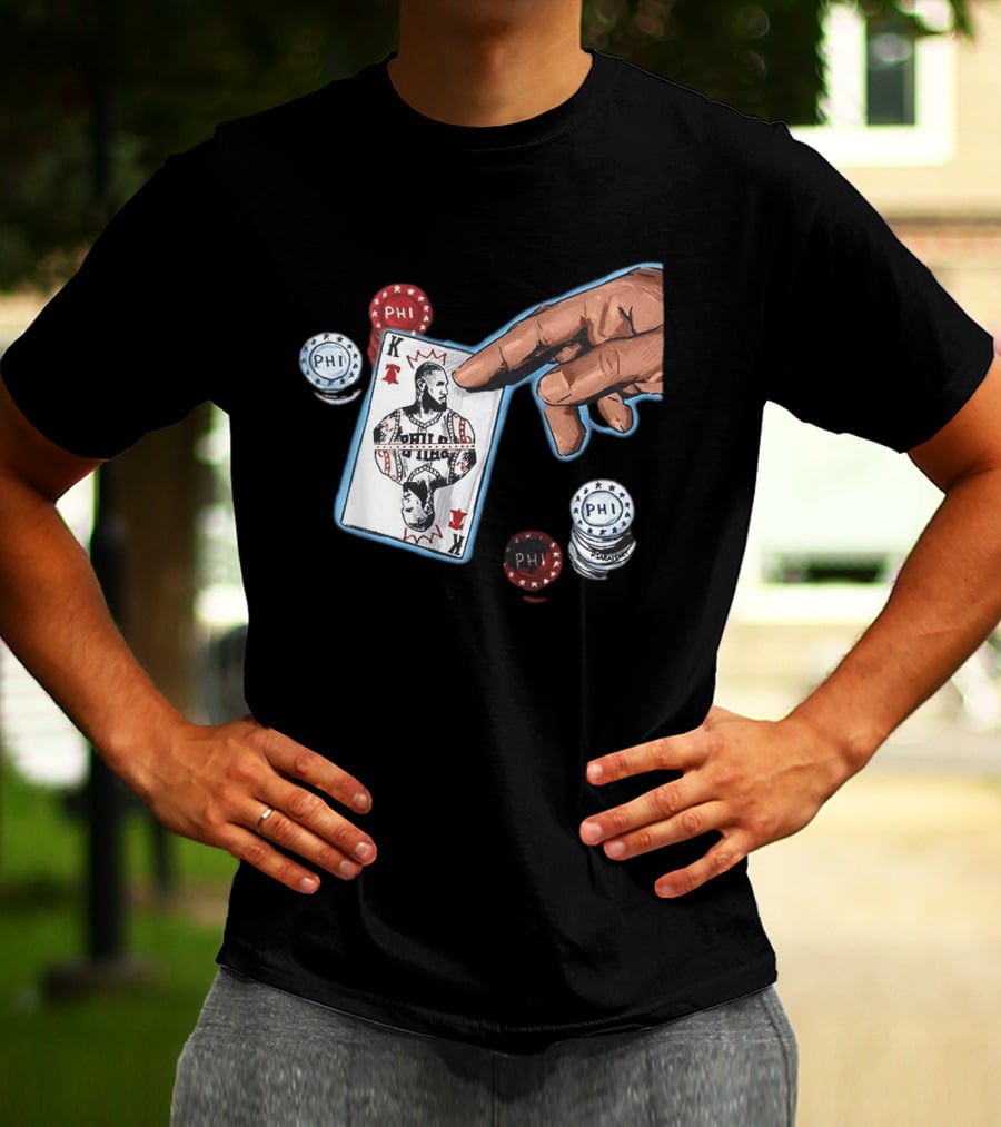 Philadelphia 76ers LeBron James King Playing Card Poker Chip NBA PHI T-Shirt