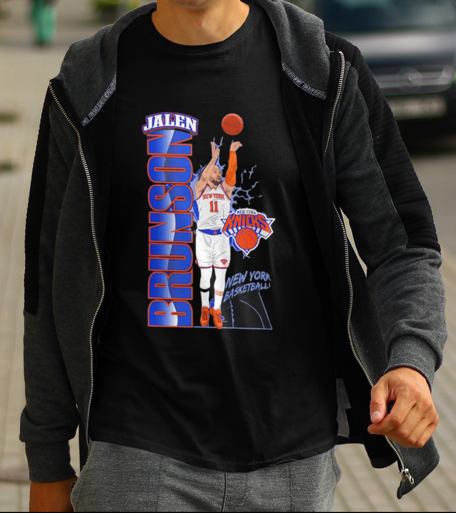 New York Knicks Jalen Brunson Basketball Number 11 T-Shirt