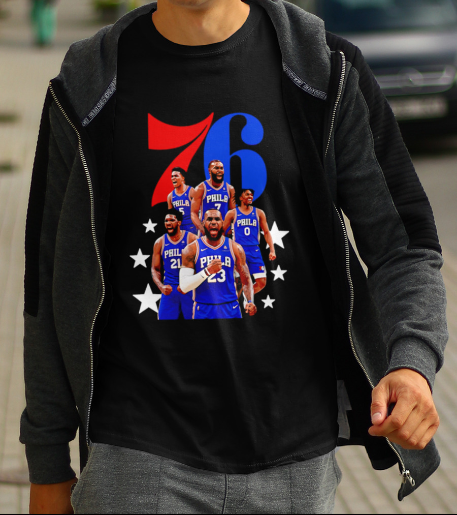 Philadelphia 76ers Players 23 21 7 0 Basketball Team Stars T-Shirt
