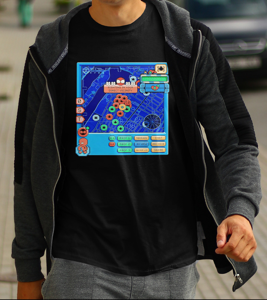 Sighting In Your Direct Vicinity Spider Man Pixel 00.00.00 T-Shirt