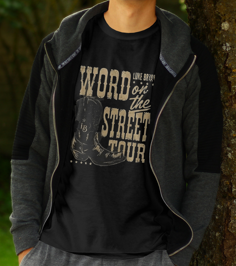 Luke Bryan Word On The Street Tour LB Boot T-Shirt