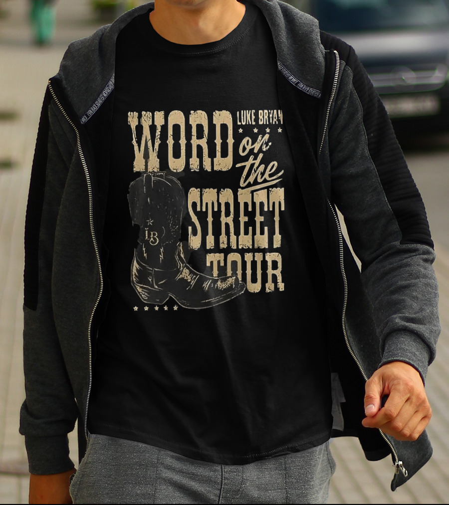 Luke Bryan Word On The Street Tour LB Boot T-Shirt