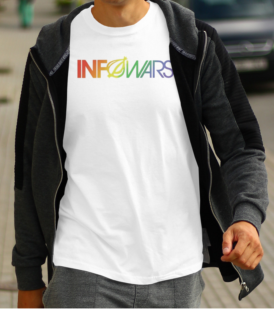 Infowars Alex Jones News Media Rainbow T-Shirt