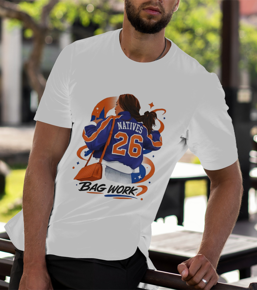 Jordyn Natives 26 Bag Work New York Knicks T-Shirt