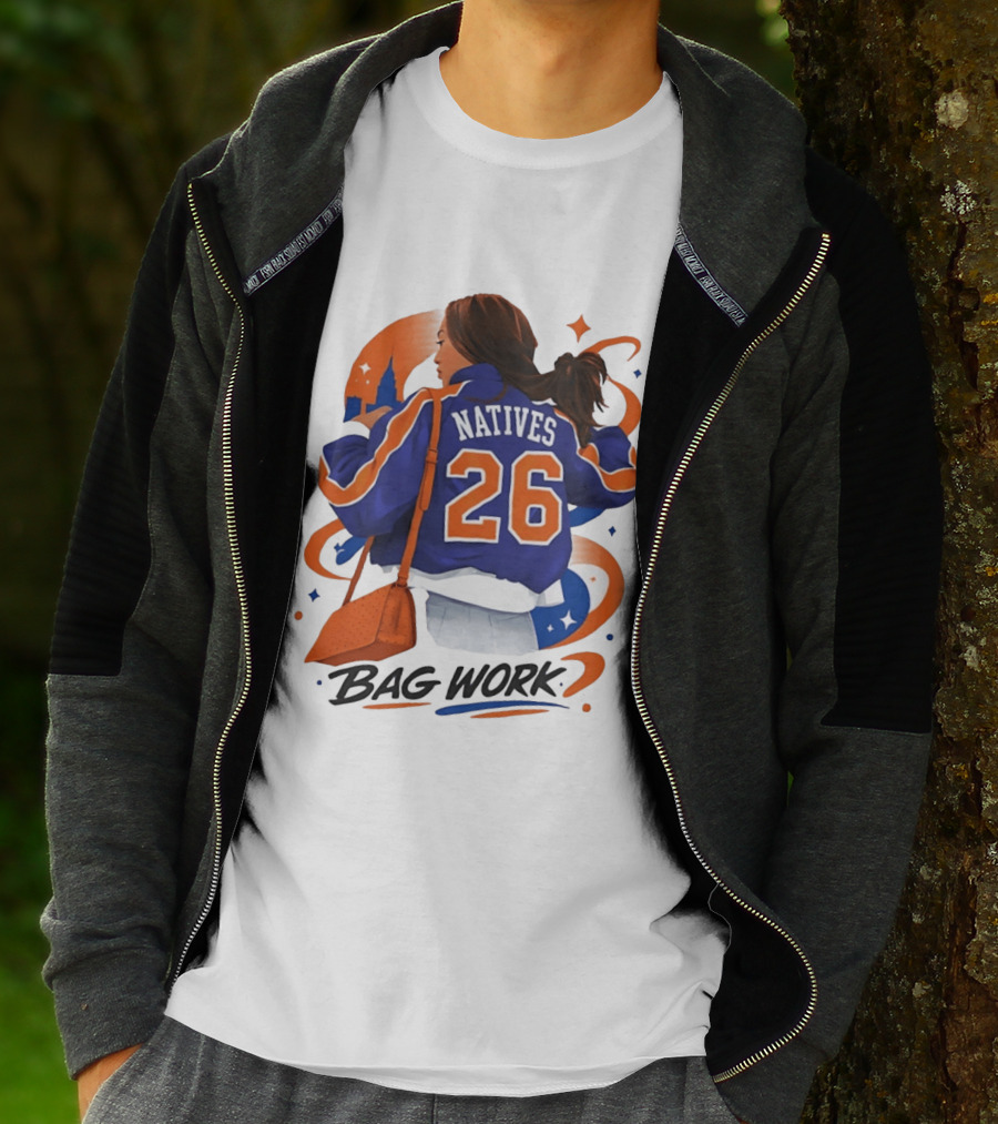Jordyn Natives 26 Bag Work New York Knicks T-Shirt