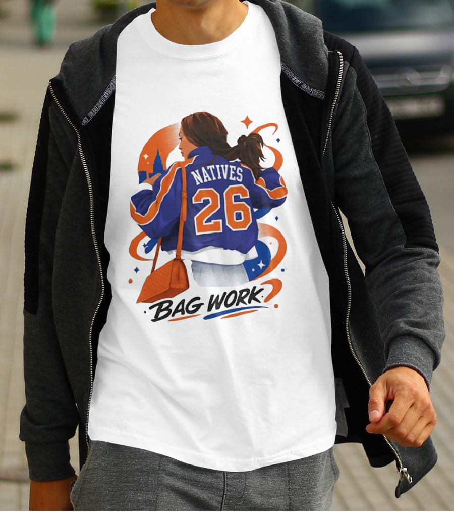 Jordyn Natives 26 Bag Work New York Knicks T-Shirt