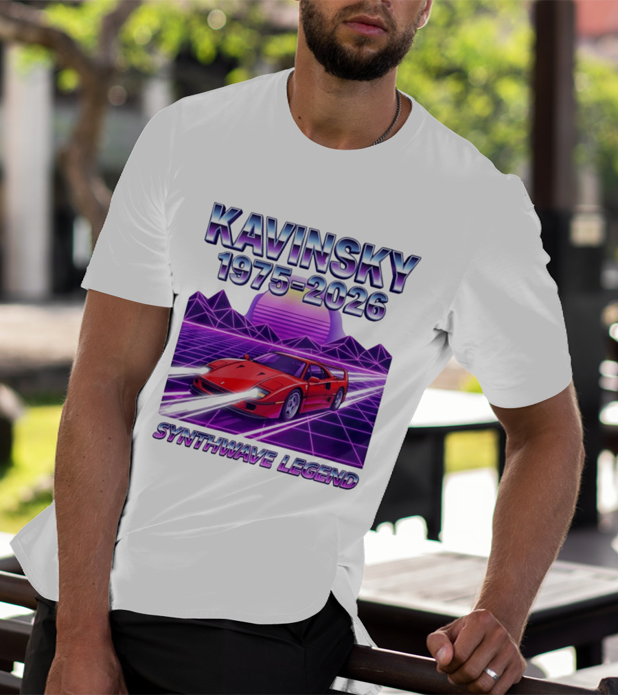 Kavinsky 1975 2026 Synthwave Legend Vaporwave Retro Car Aesthetic T-Shirt