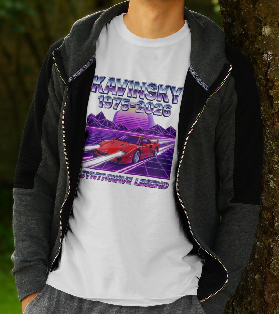 Kavinsky 1975 2026 Synthwave Legend Vaporwave Retro Car Aesthetic T-Shirt