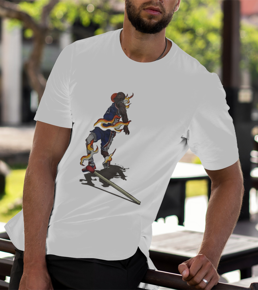 LeBron James 76ers Basketball Flame Dunk 23 T-Shirt