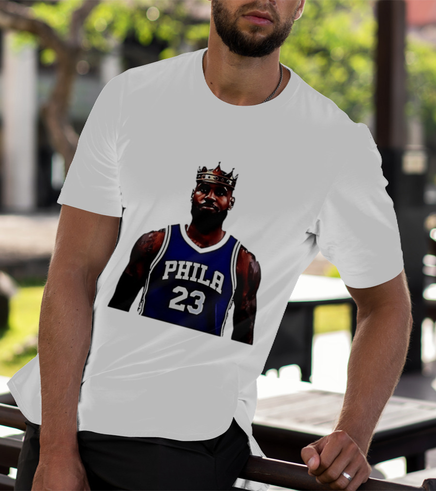 LeBron James Crown PHILA 23 Jersey Philadelphia 76ers Basketball T-Shirt
