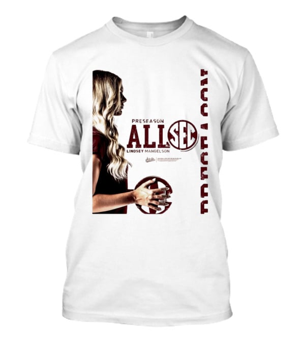 Preseason All SEC Lindsey Mangelson Mississippi State Volleyball 2026 T-Shirt